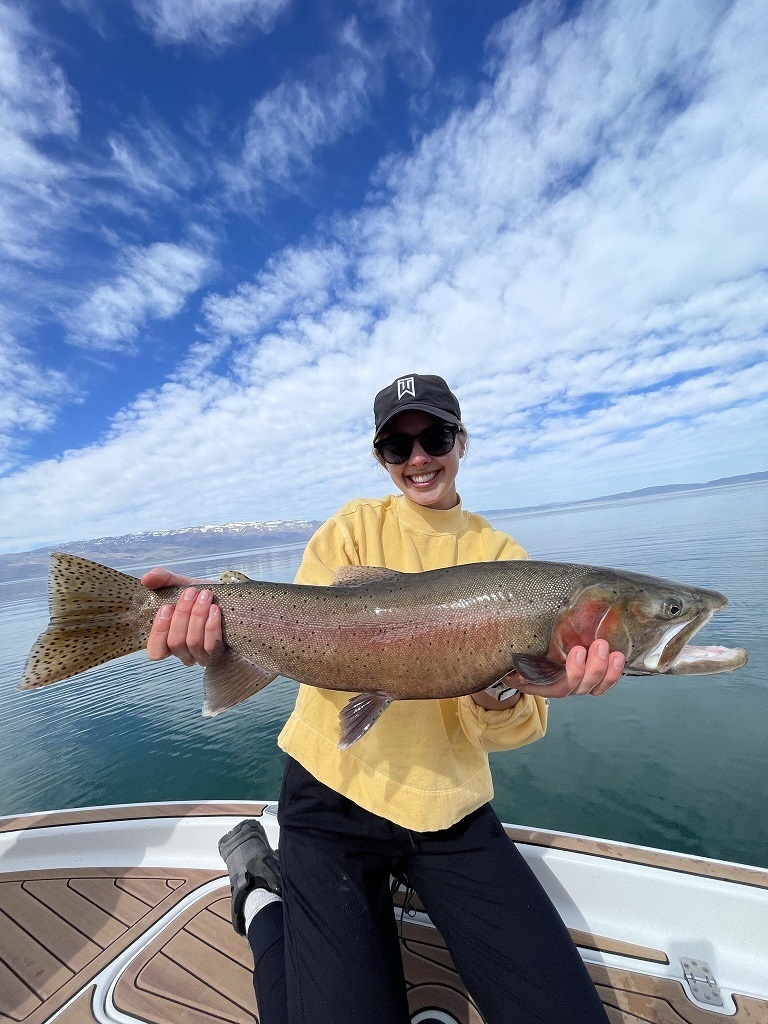 Fly Fishing Pyramid Lake - Lahontan Cutthroat Trout - Lady Angler