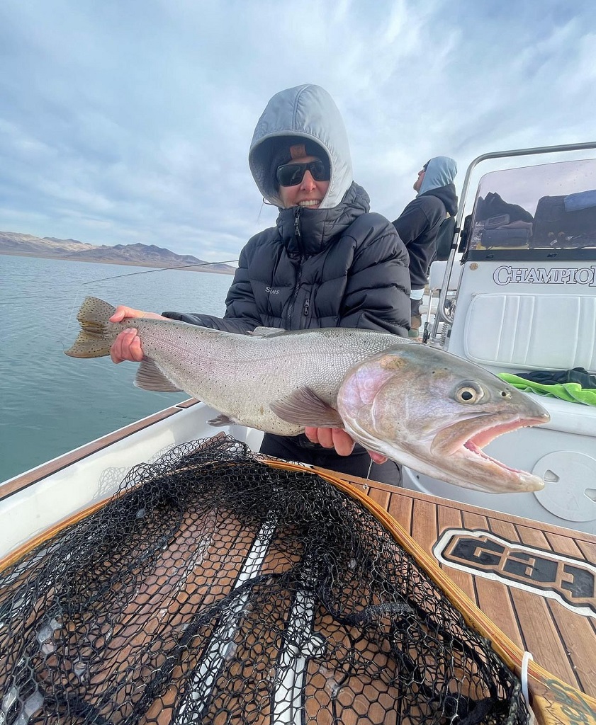 Pyramid Lake Fly Fishing - Lahontan Cutthroat Trout Nov 2023