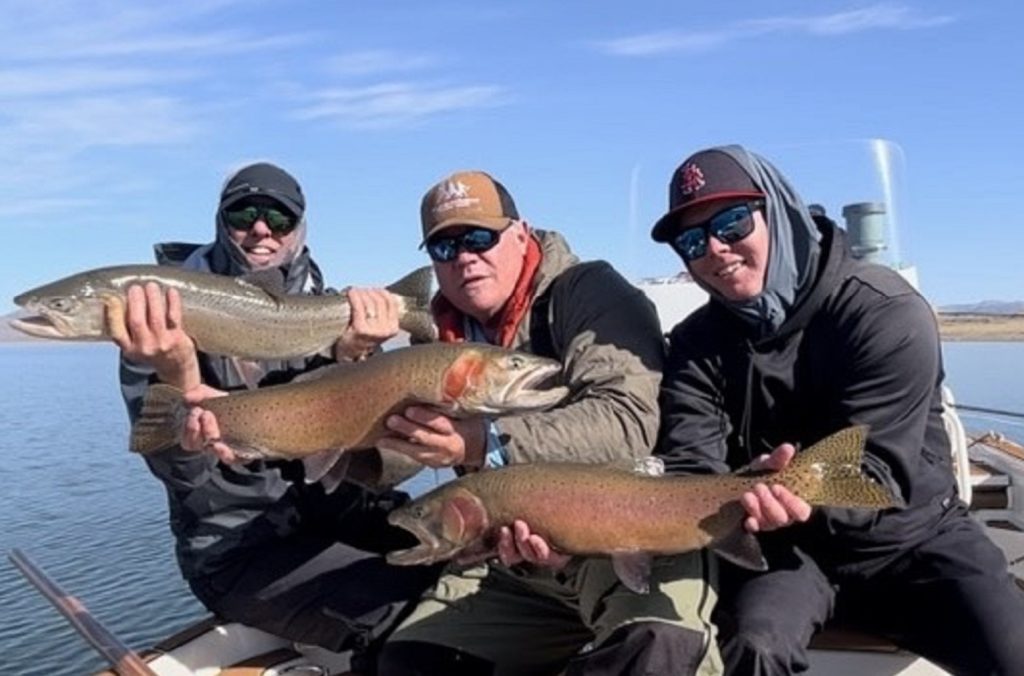 Triple to the Boat - Fly Fishing Guides Pyramid Lake Feb 2024