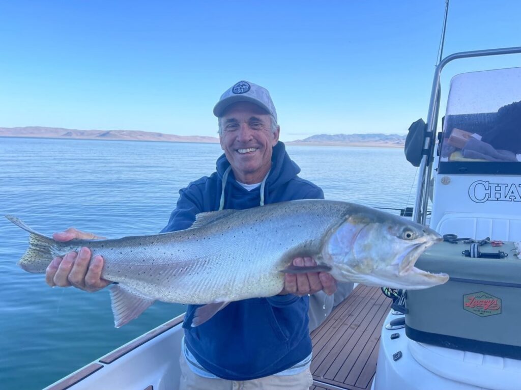 Fly Fishing Pyramid Lake - Lahontan Cutthroat Trout - May 2024 - Laceys Guide Service