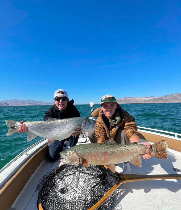 Pyramid Lake Fly Fishing October 2024 - Brothers Land Two Monsters