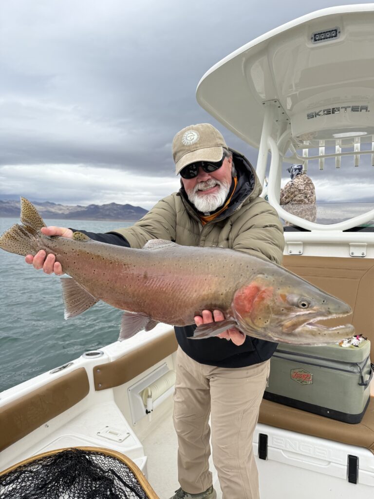 18 LBS Summit Lahontan Cutthroat Trout Fly Fishing Pyramid Lake January 2025