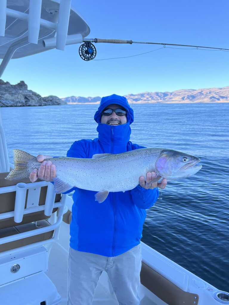 Fly Fishing Pyramid Lake December 2024 Lahontan Cutthroat Trout