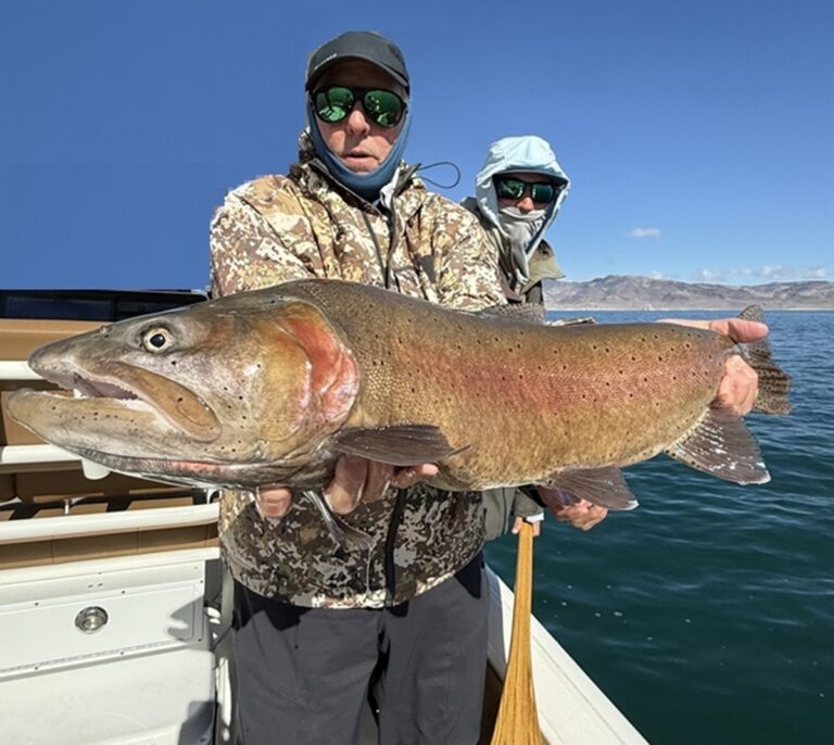 Fly Fishing Pyramid Lake -February 2025 Pilot Peak Lahontan Cutthroat Trout