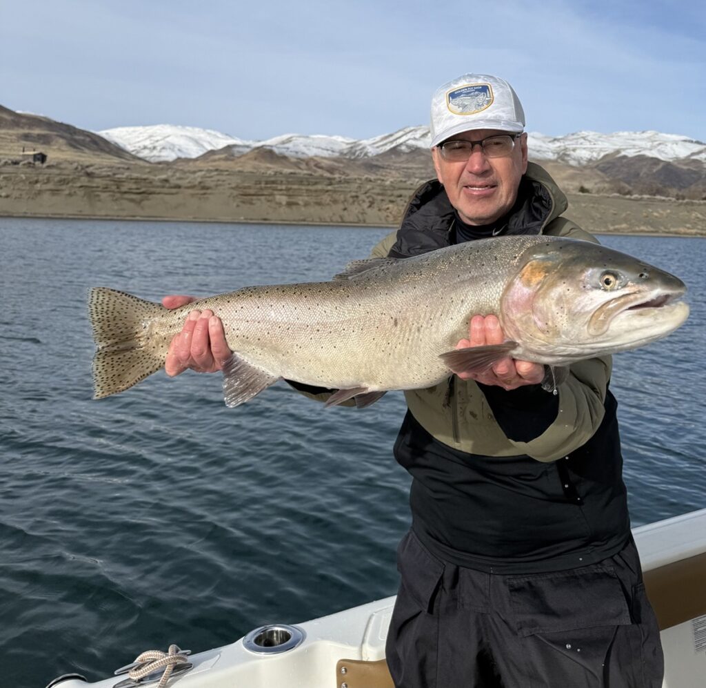 Fly Fishing Pyramid Lake February 2025 Pilot Peak Strain Lahontan Cutthroat Trout