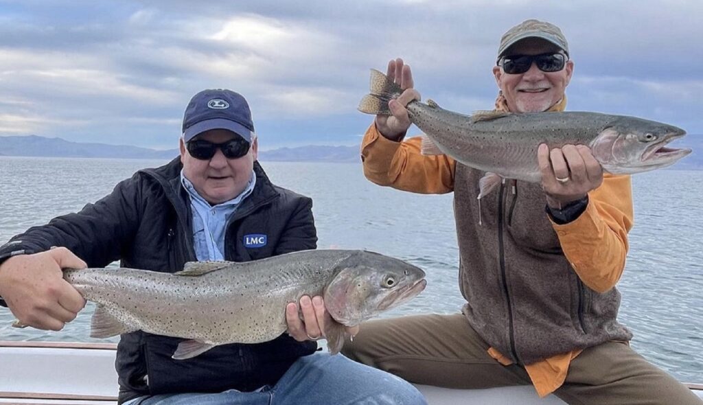 Double Hook Up Lahontan Cutthroat Trout - Pyramid Lake Lacey's Guide Service