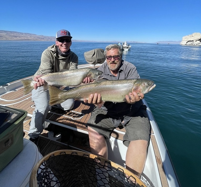 Pyramid Lake Fly Fishing - Double Hook Up
