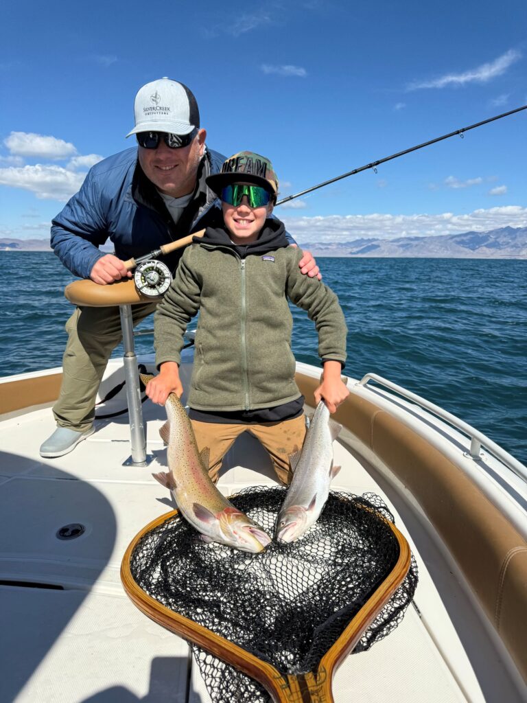 Double Hook Up - fly fishing Pyramid Lake Oct 2025