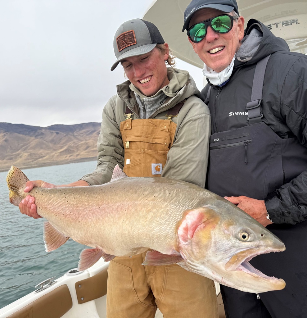 20.1 Pound Lahontan Cutthrout Trout - Pyramid Lake Fly fishing Guide Oct 2025 -