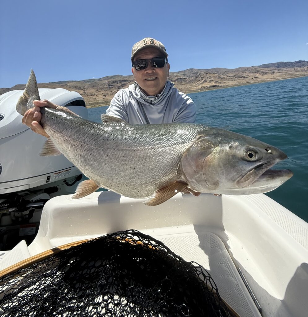Fishing Pyramid Lake Nevada 22 LBS Lahontan Cutthroat Trout-