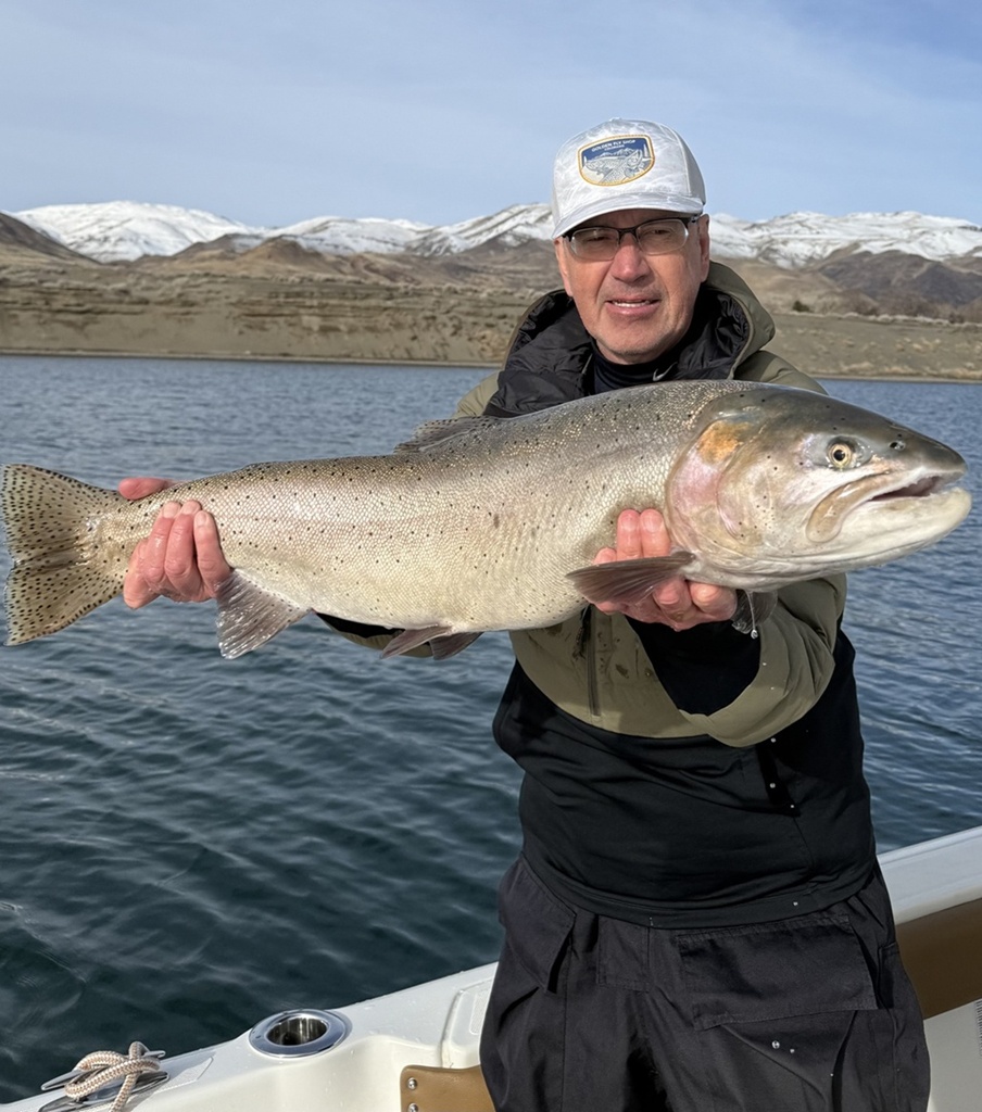 Fly Fishing Pyramid Lake February 2025 Pilot Peak Strain Lahontan Cutthroat Trout