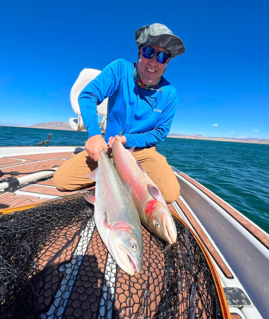 Pyramid Lake Fly Fishing April 2026 - Double Hook Up