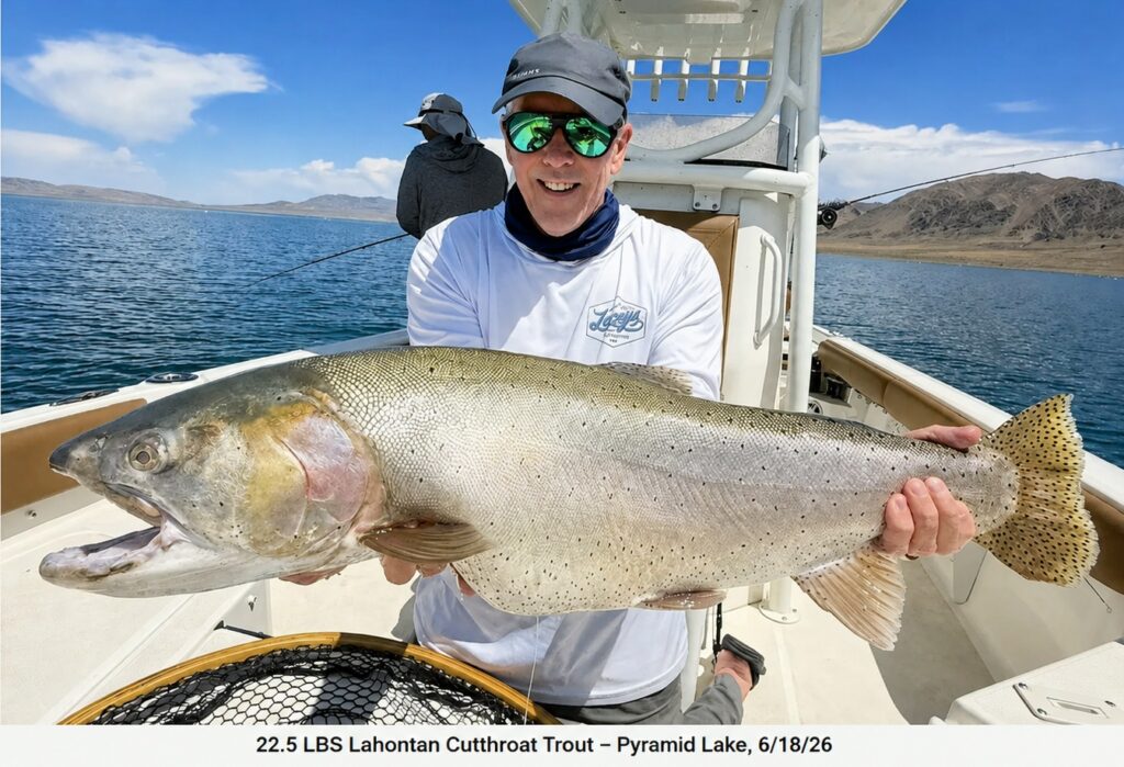 22.5 LBS Lahontan Cutthroat Trout Pyramid Lake NV 6-18-26